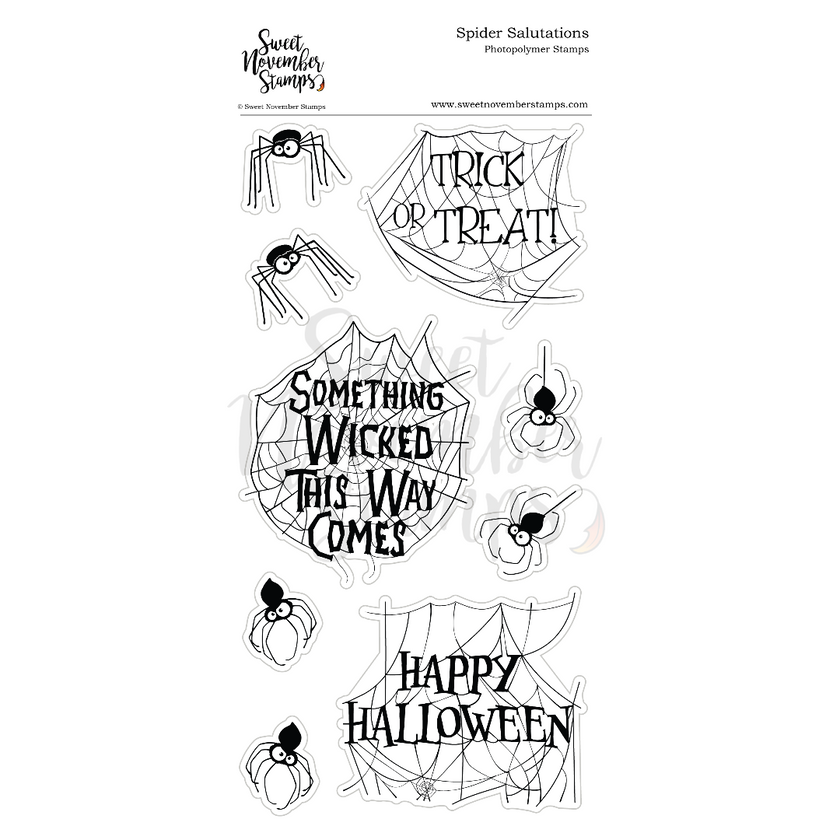 Clear Stamp Set - Spider Salutations