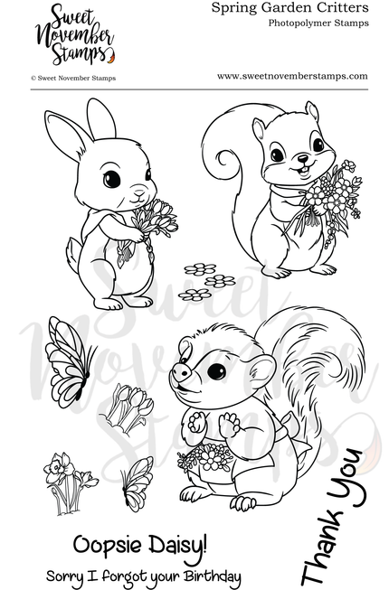 Clear Stamp Set - Spring Garden Critters