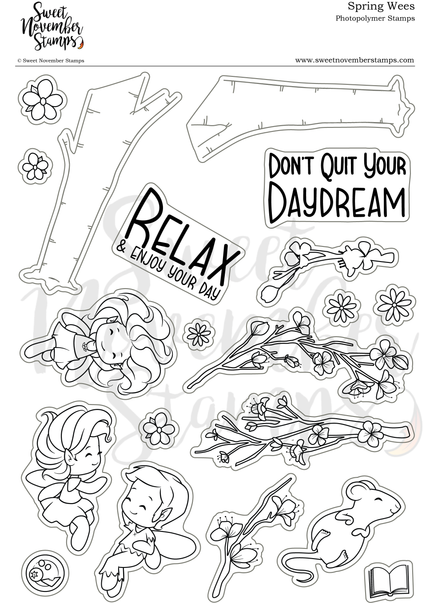 Clear Stamp Set - Spring Wees