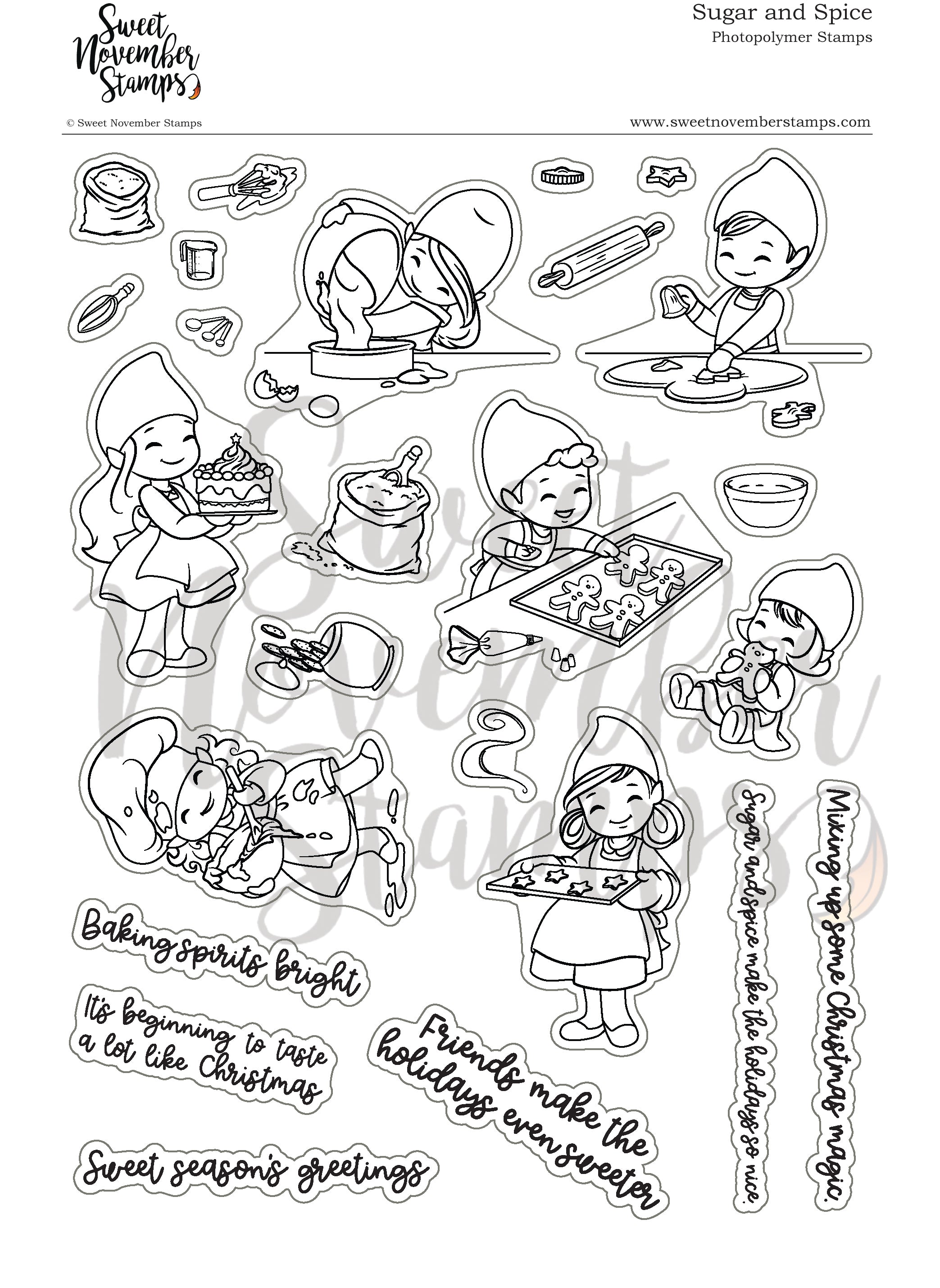 Clear Stamp Set - Sugar and Spice