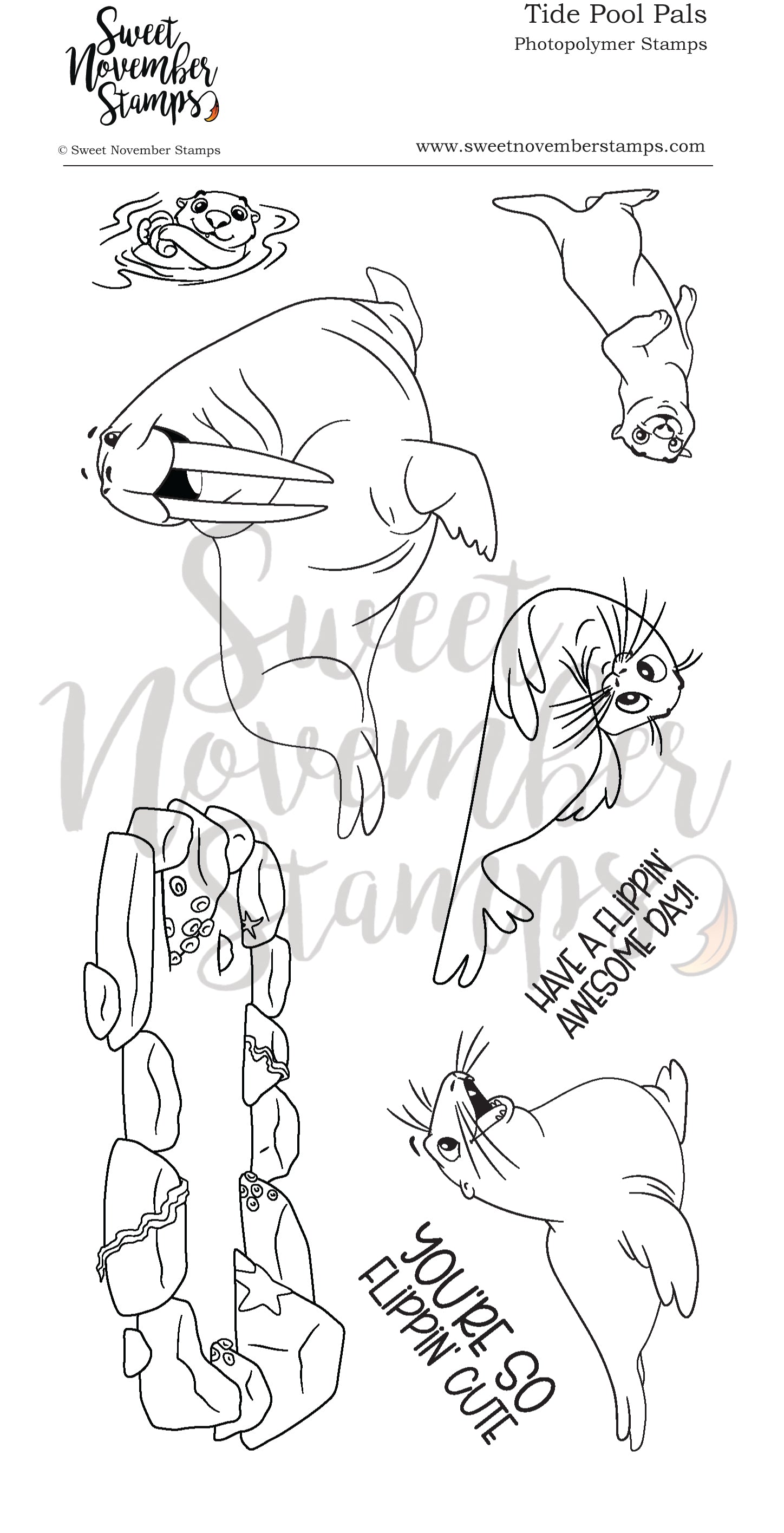 Clear Stamp Set - Tide Pool Pals