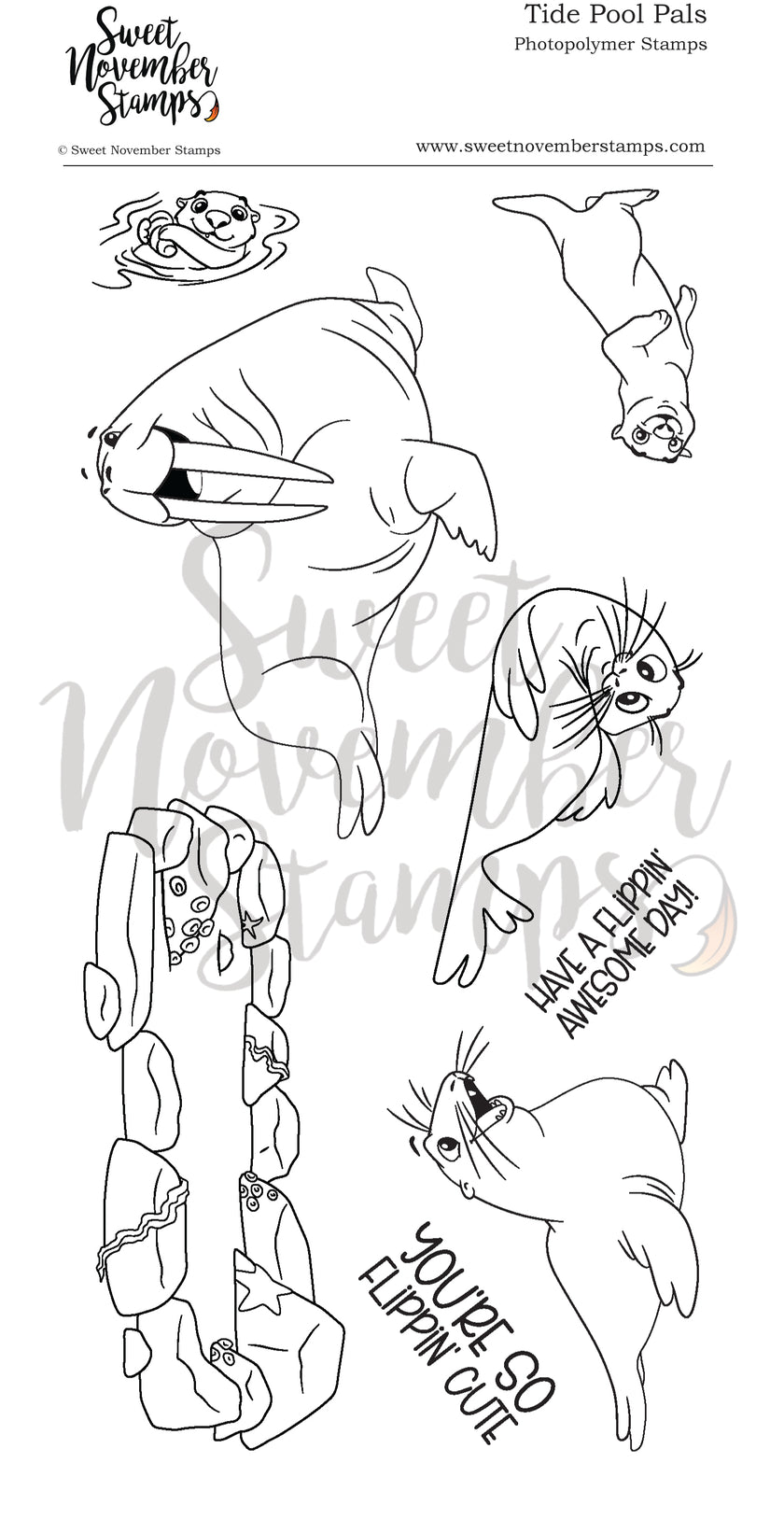 Clear Stamp Set - Tide Pool Pals