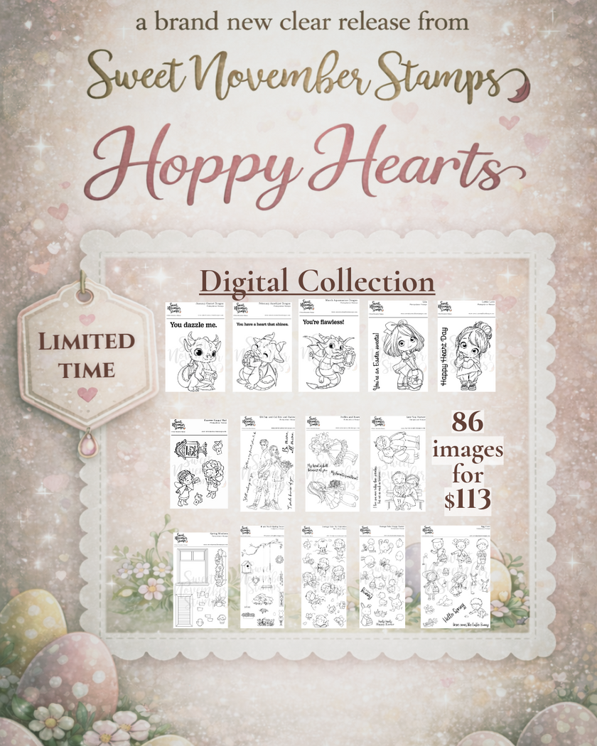 Digital Stamp -2026 Hoppy Hearts clear stamp bundle: digital edition