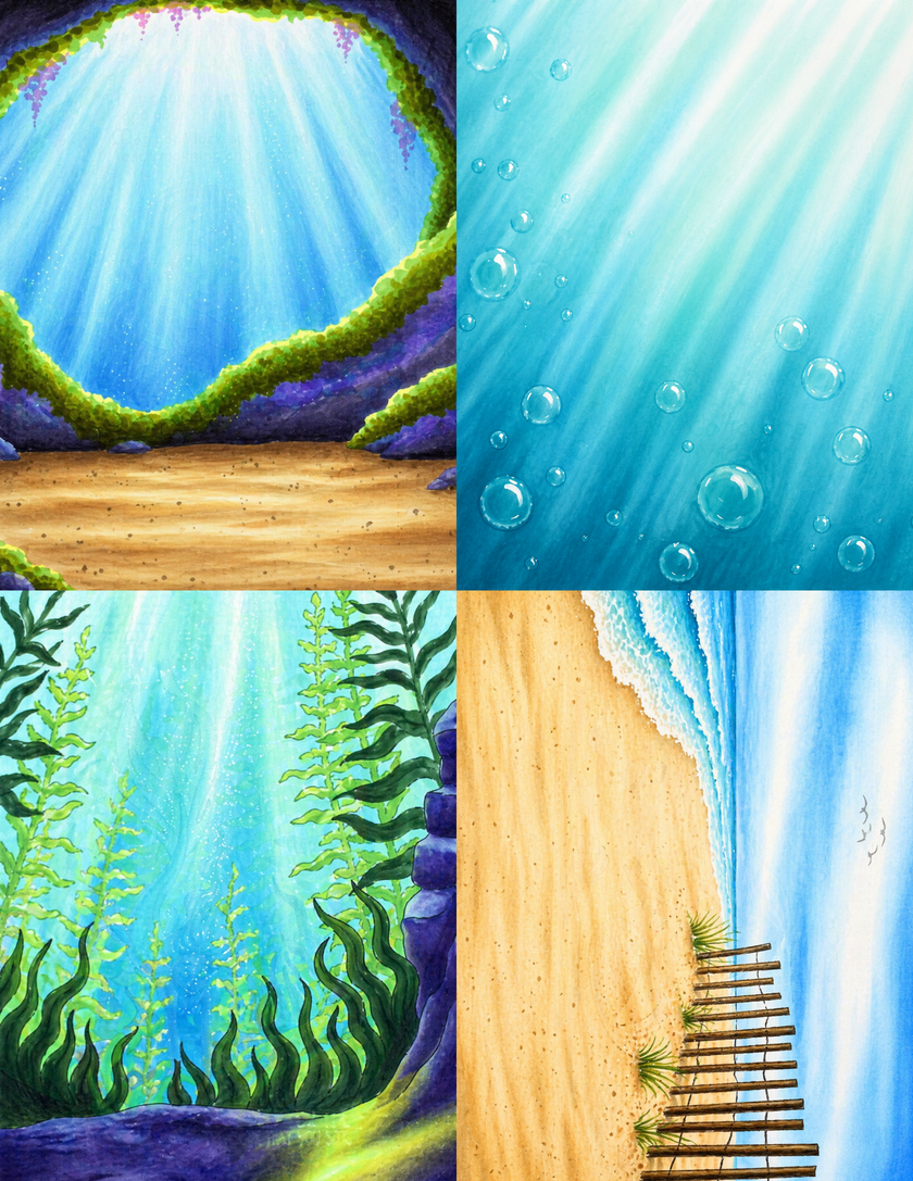 A2 Card Fronts - Tidewater Backdrops