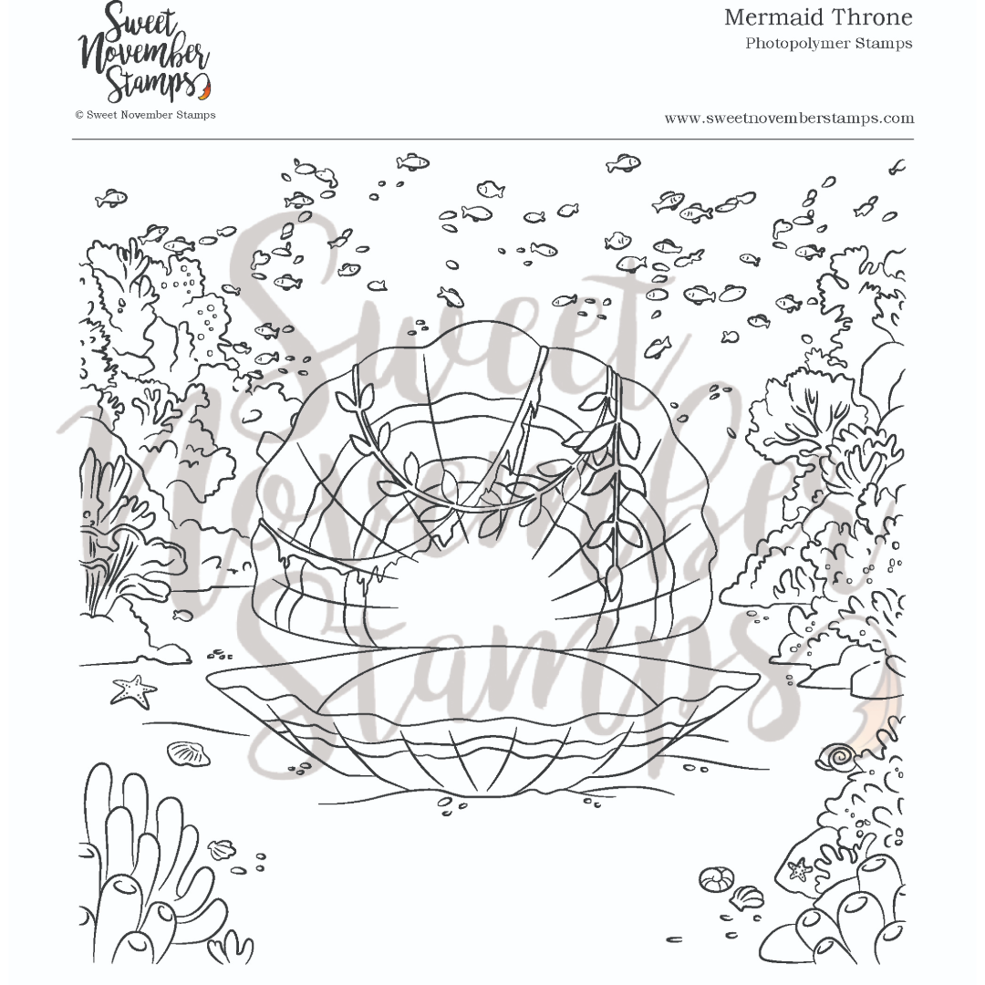 Clear Stamp Set - Mermaid Throne