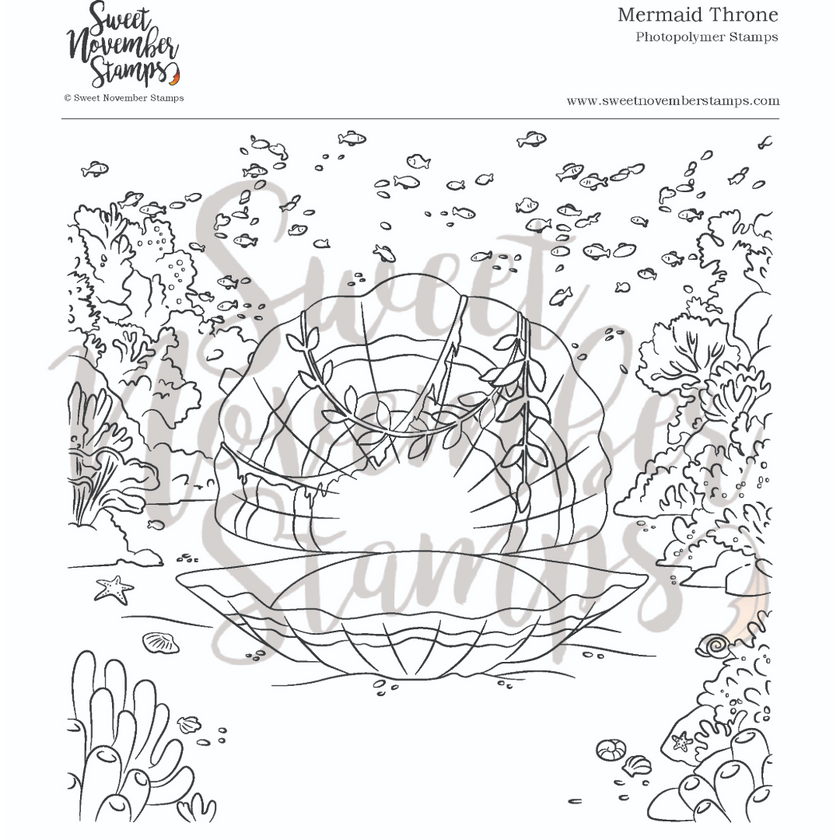 Clear Stamp Set - Mermaid Throne