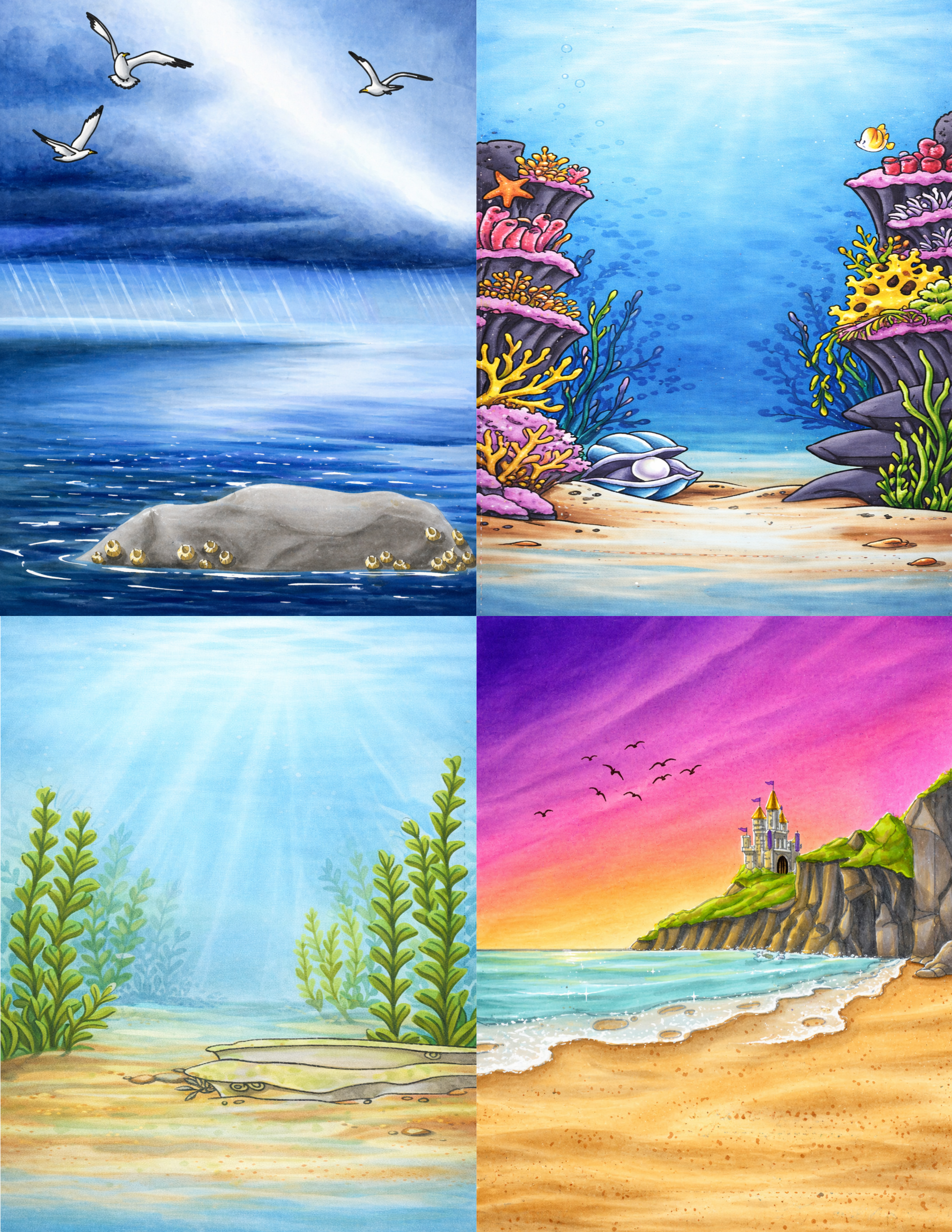 A2 Card Fronts - Tidewater Backdrops