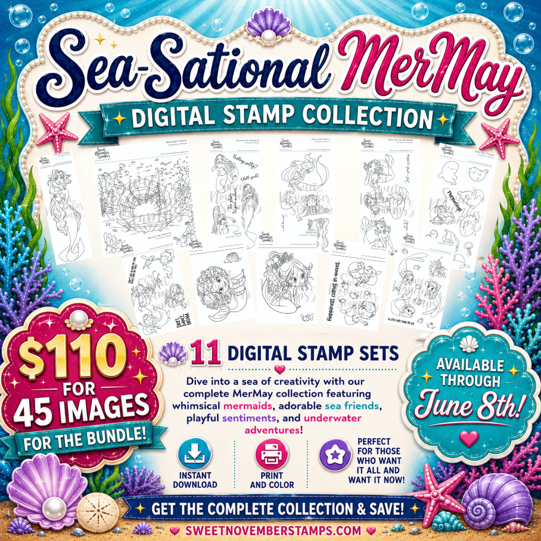 Digital Stamp -2026 Sea-Sational Mermay clear stamp bundle: DIGITAL EDITION