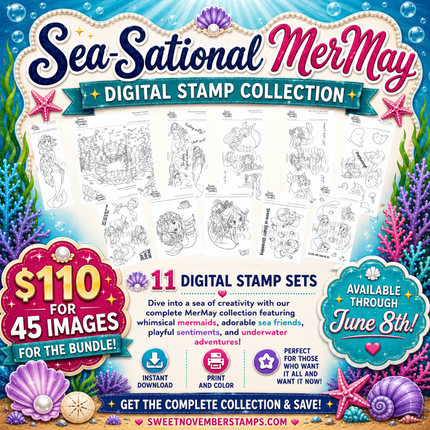 Digital Stamp -2026 Sea-Sational Mermay clear stamp bundle: DIGITAL EDITION