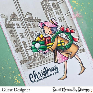 Clear Stamp Set - Retro Christmas Shoppers