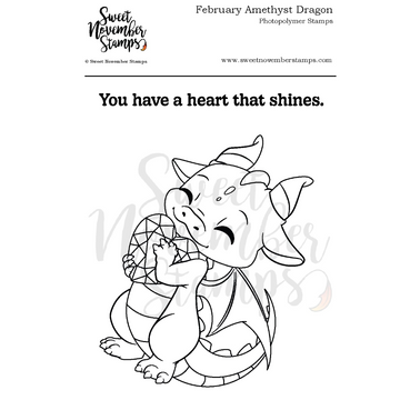Clear Stamp Set - February Amethyst Dragon