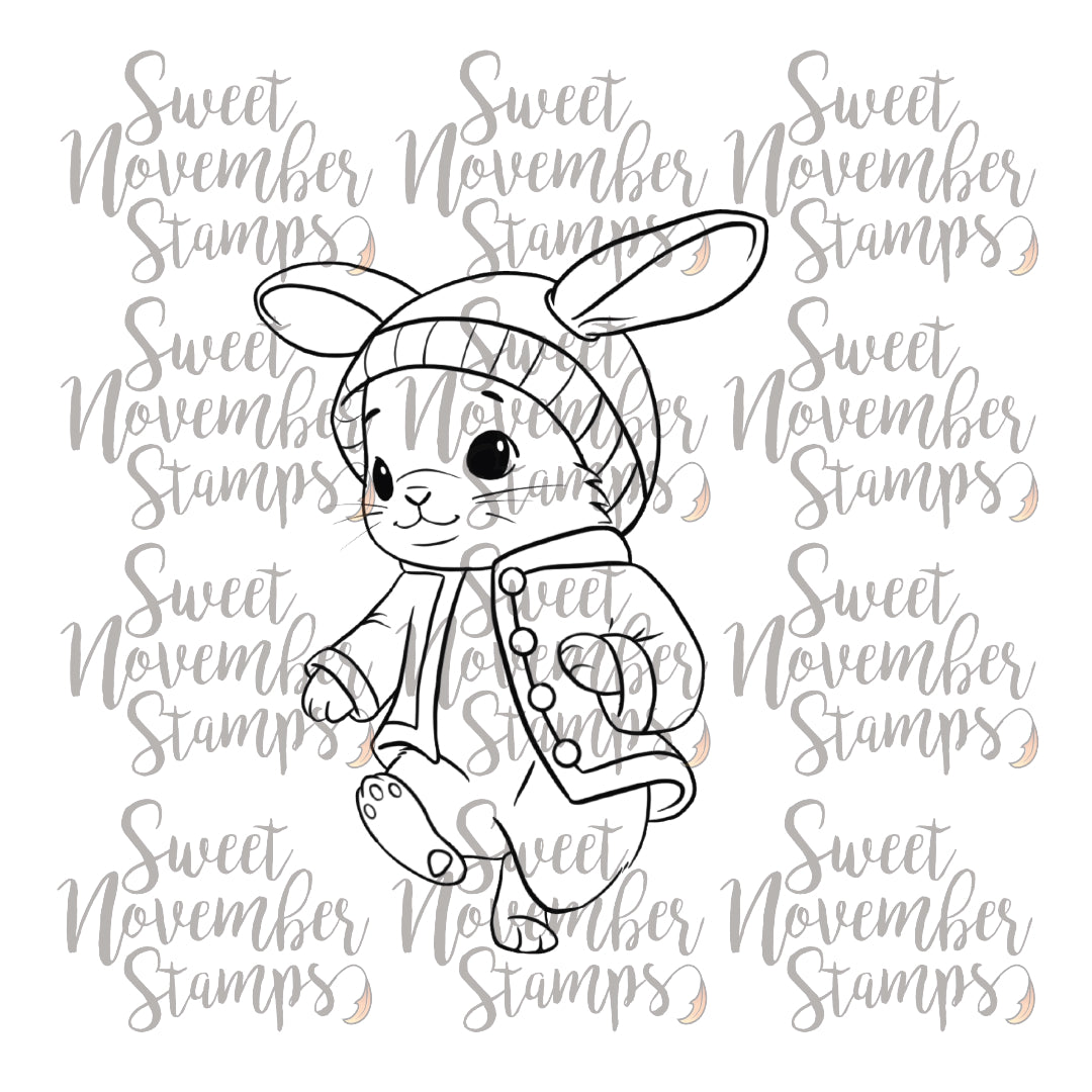 Digital Stamp - Cozy Fall Critters: Riley Rabbit – Sweet November Stamps