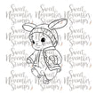 Digital Stamp - Cozy Fall Critters: Riley Rabbit