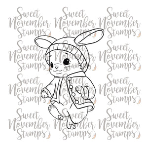 Digital Stamp - Cozy Fall Critters: Riley Rabbit