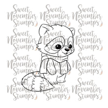 Load image into Gallery viewer, Digital Stamp - Cozy Fall Critters: Ridley Raccoon
