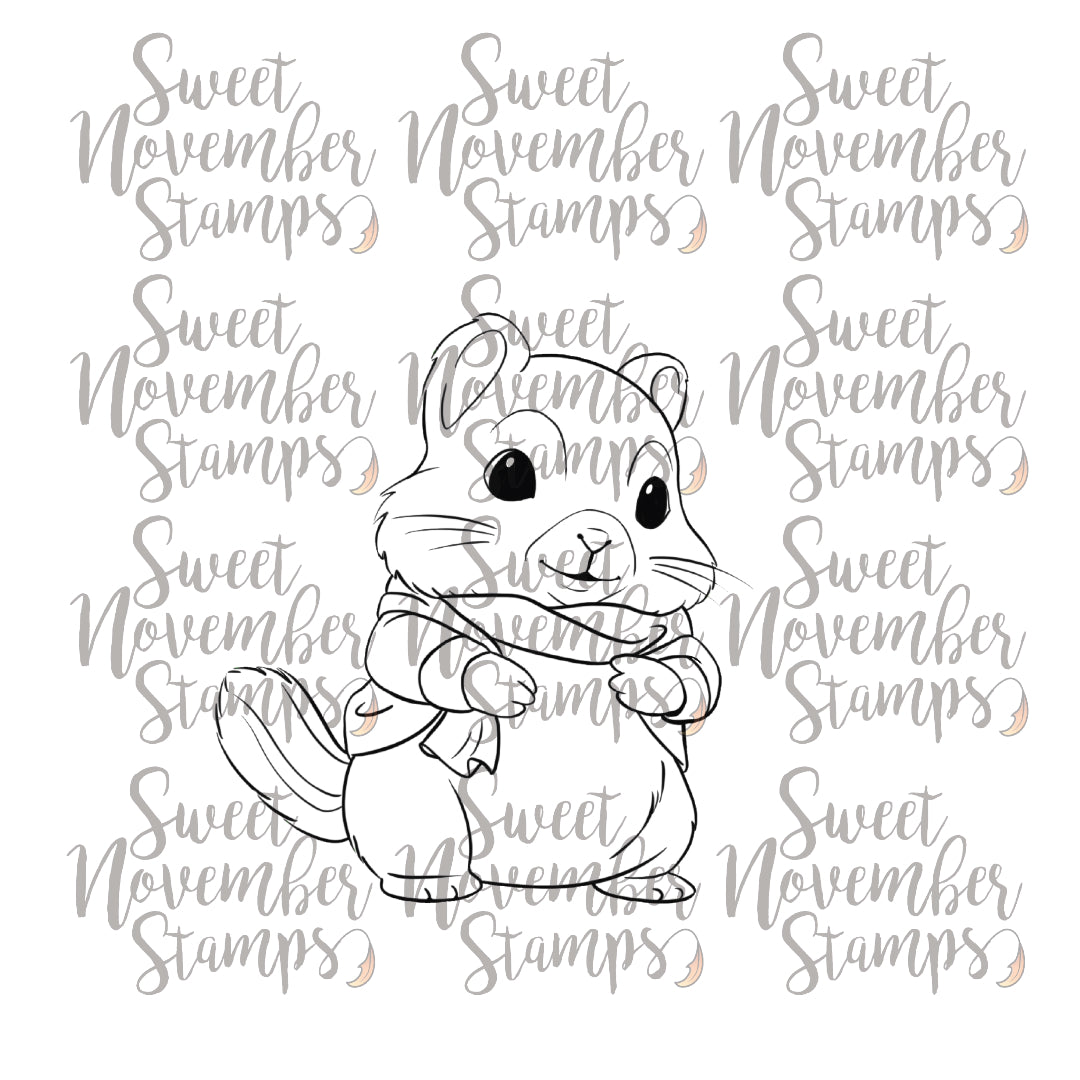 Digital Stamp - Cozy Fall Critters: Chandler Chipmunk