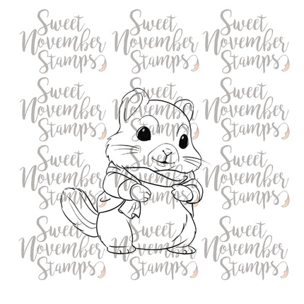 Digital Stamp - Cozy Fall Critters: Chandler Chipmunk