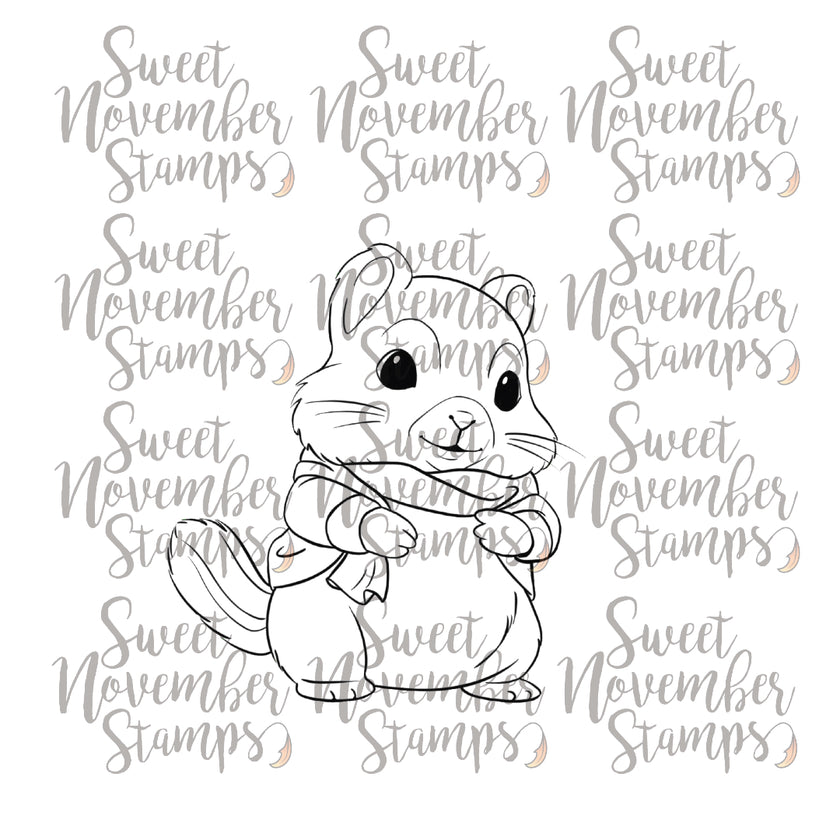 Digital Stamp - Cozy Fall Critters: Chandler Chipmunk