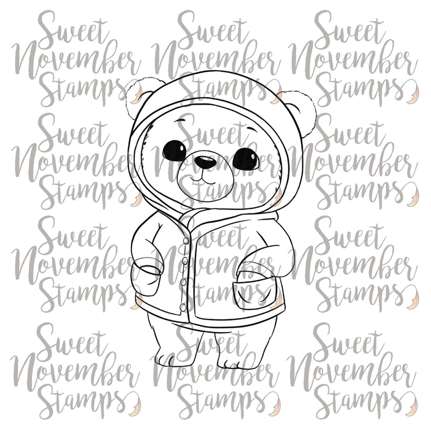 Digital Stamp - Cozy Fall Critters: Beckett Bear