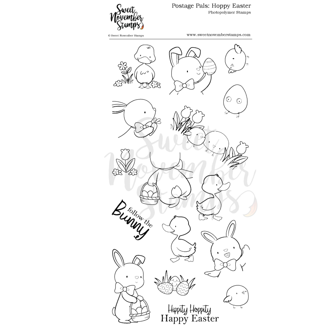 Clear Stamp Set - Postage Pals: Hoppy Easter