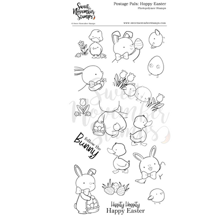 Clear Stamp Set - Postage Pals: Hoppy Easter