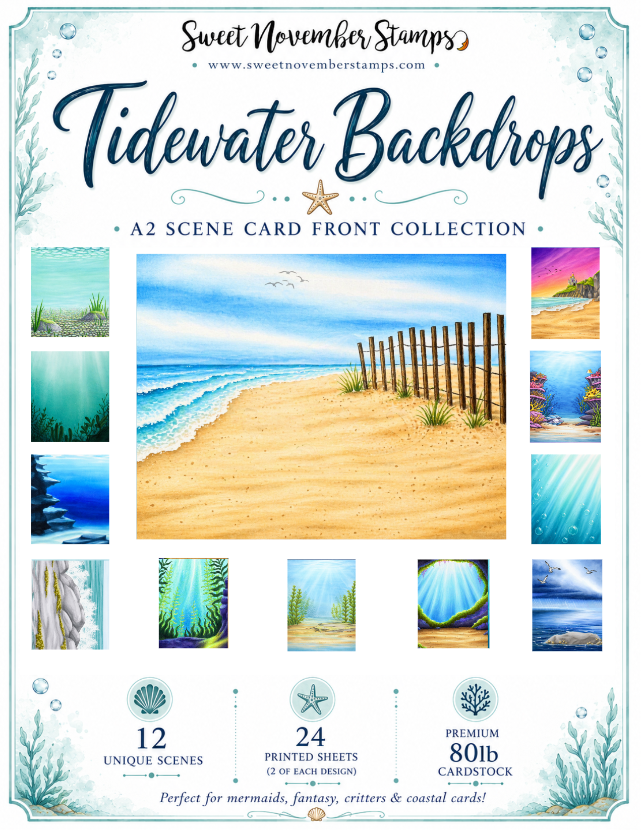 A2 Card Fronts - Tidewater Backdrops