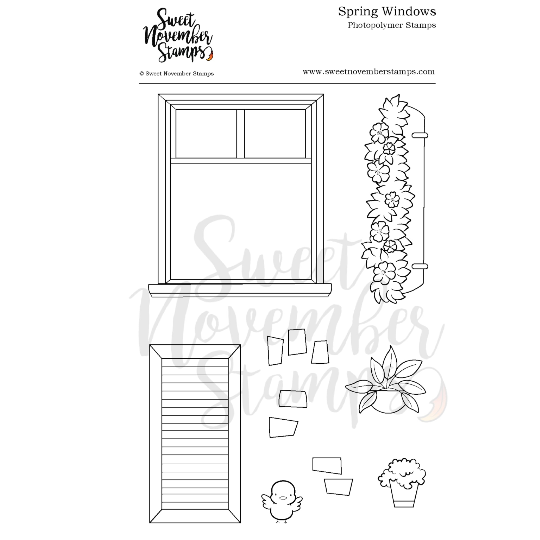 Clear Stamp Set - Spring Windows