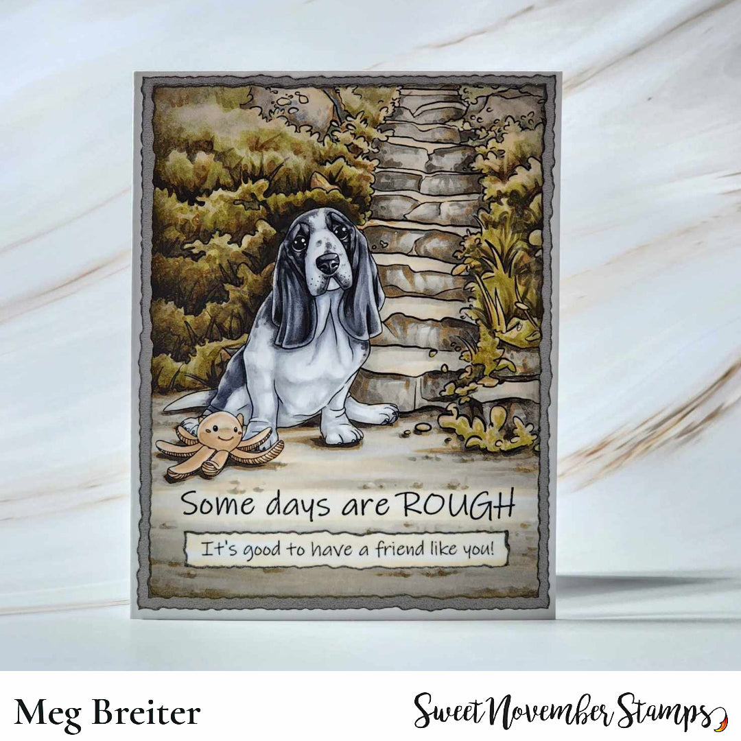 Digital Stamp - Dog Park 3: Bentley the Basset Hound