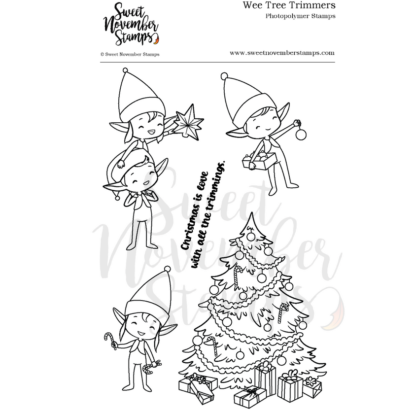 Clear Stamp Set - Wee Tree Trimmers