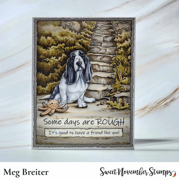 Digital Stamp - Dog Park 3: Bentley the Basset Hound