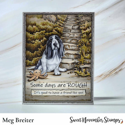 Digital Stamp - Dog Park 3: Bentley the Basset Hound