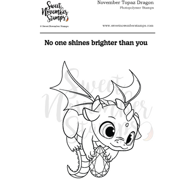 Clear Stamp Set - November Topaz Dragon
