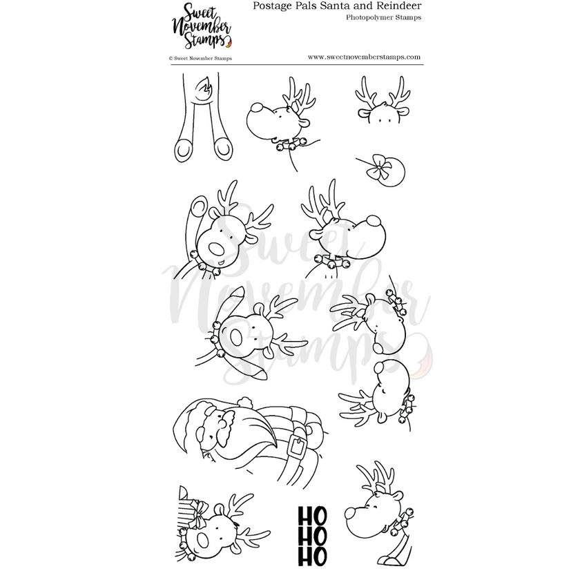 Clear Stamp Set - Postage Pals: Santa and Reindeer