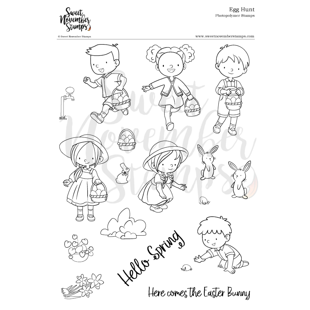 Clear Stamp Set - Egg Hunt