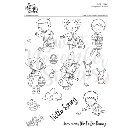 Clear Stamp Set - Egg Hunt
