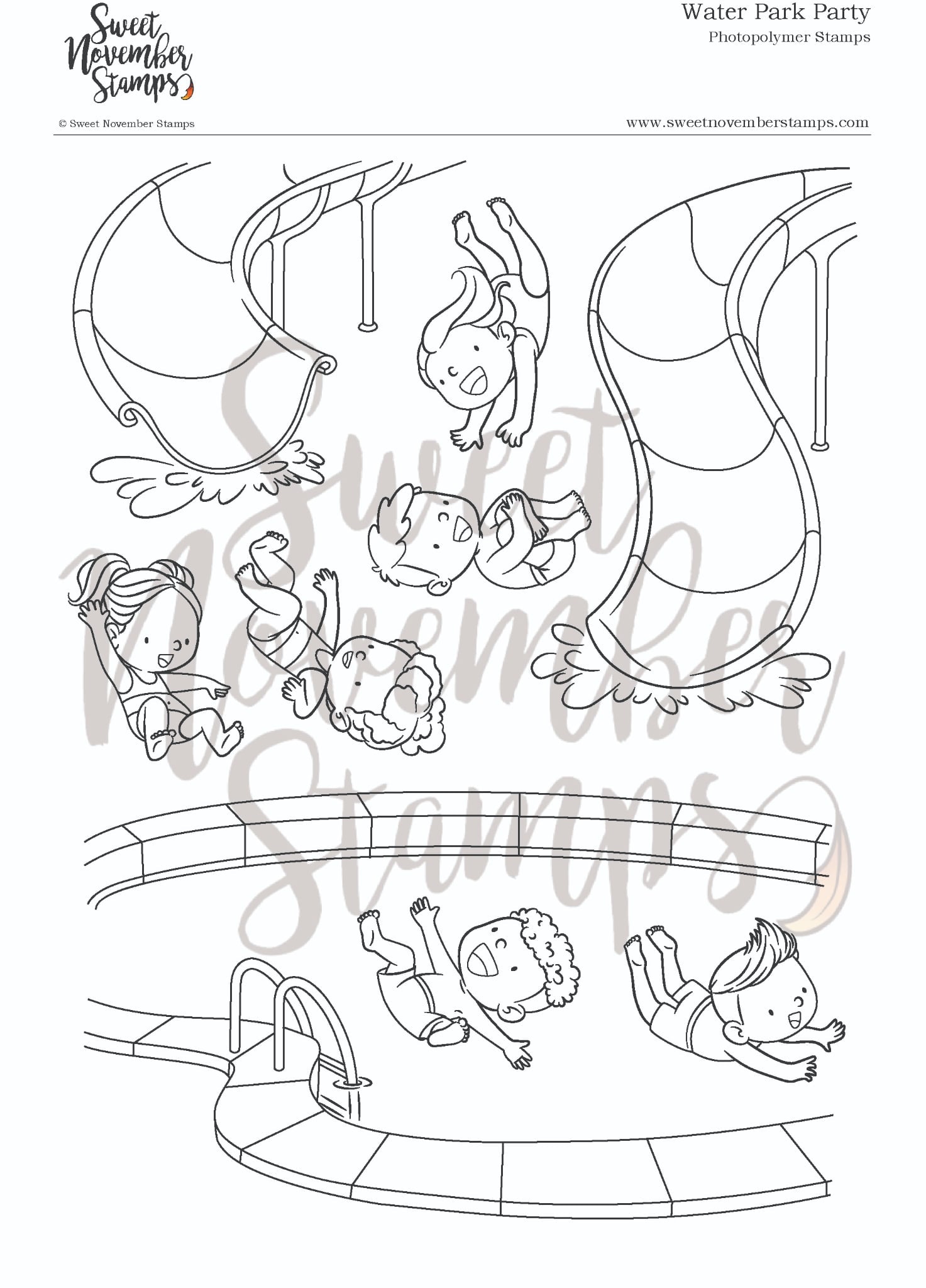 Clear Stamp Set - Water Park Party