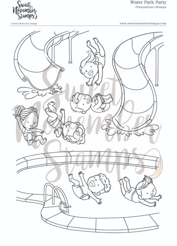 Clear Stamp Set - Water Park Party