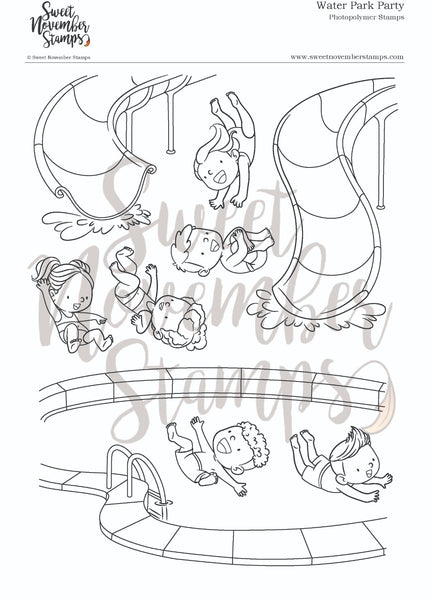 Clear Stamp Set - Water Park Party