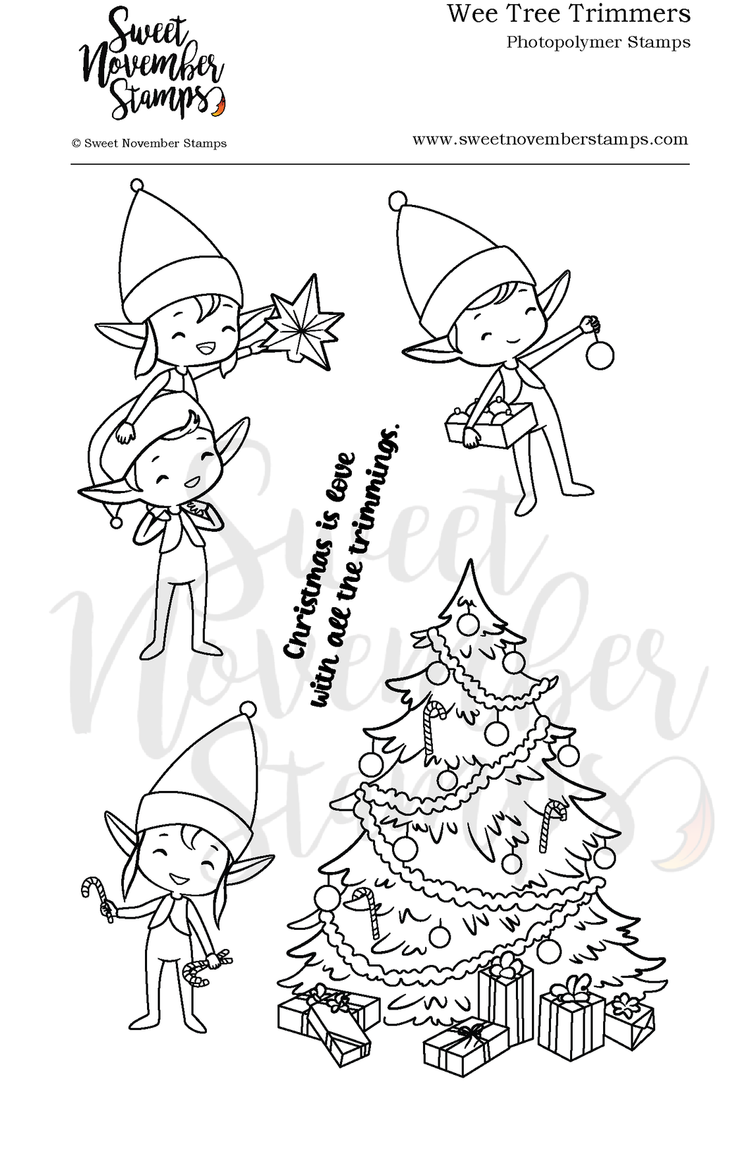 Clear Stamp Set - Wee Tree Trimmers