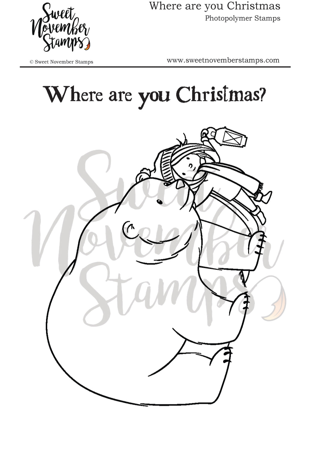 Clear Stamp Set - Where are you Christmas