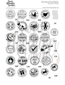 Clear Stamp Set - Year Round Post Marks