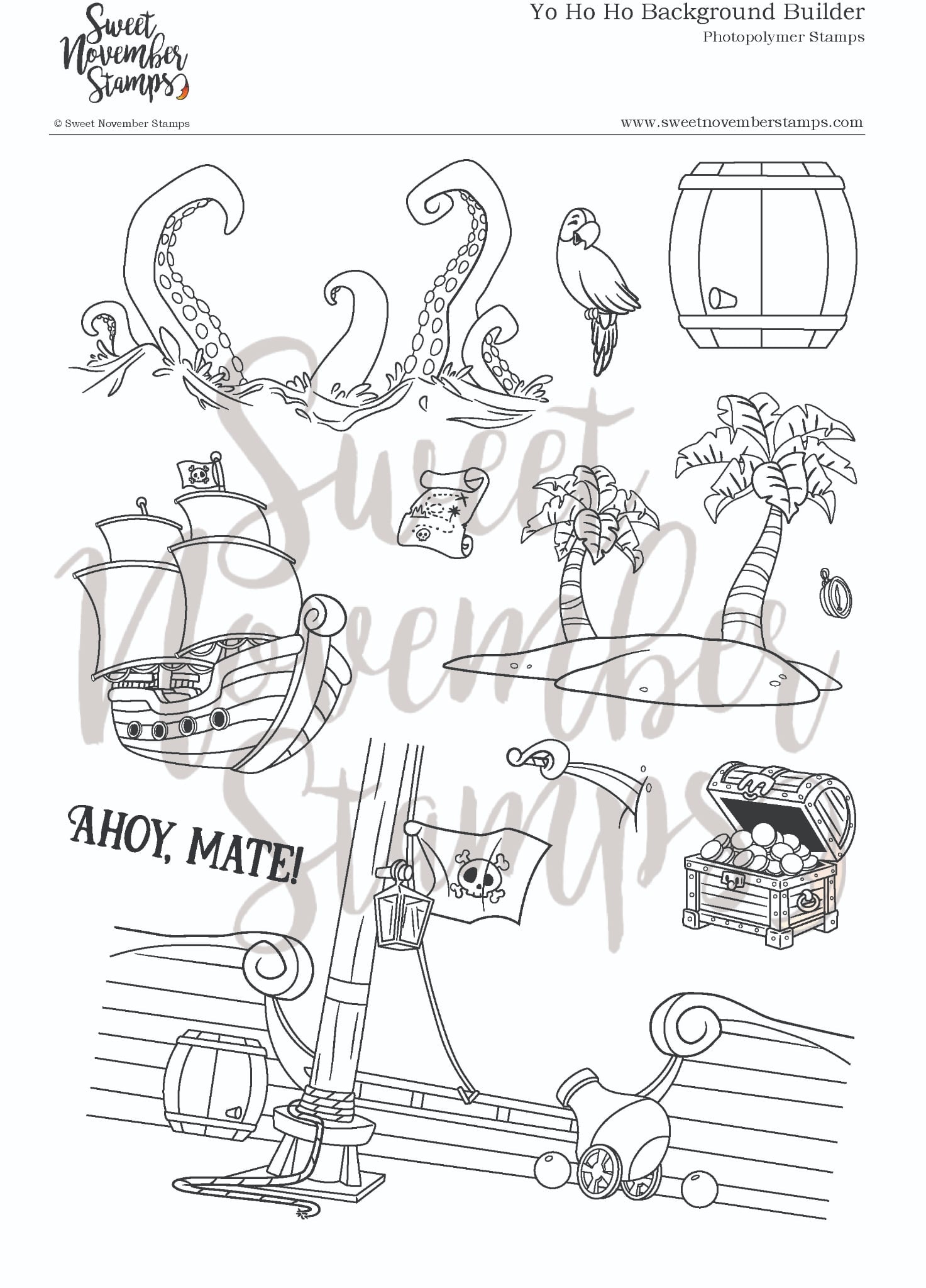Clear Stamp Set - Background Builder: Yo Ho Ho