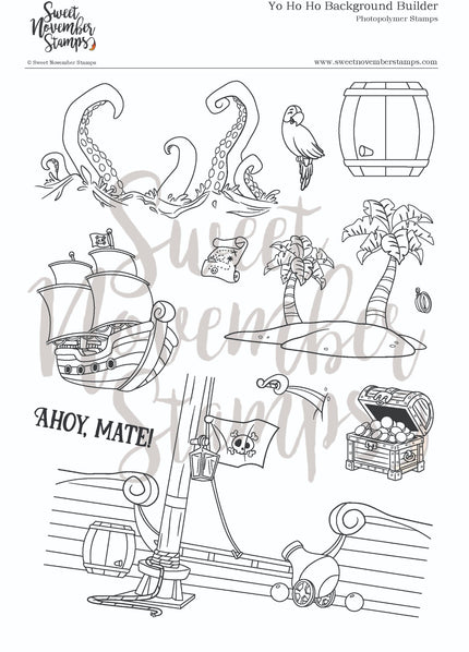 Clear Stamp Set - Background Builder: Yo Ho Ho