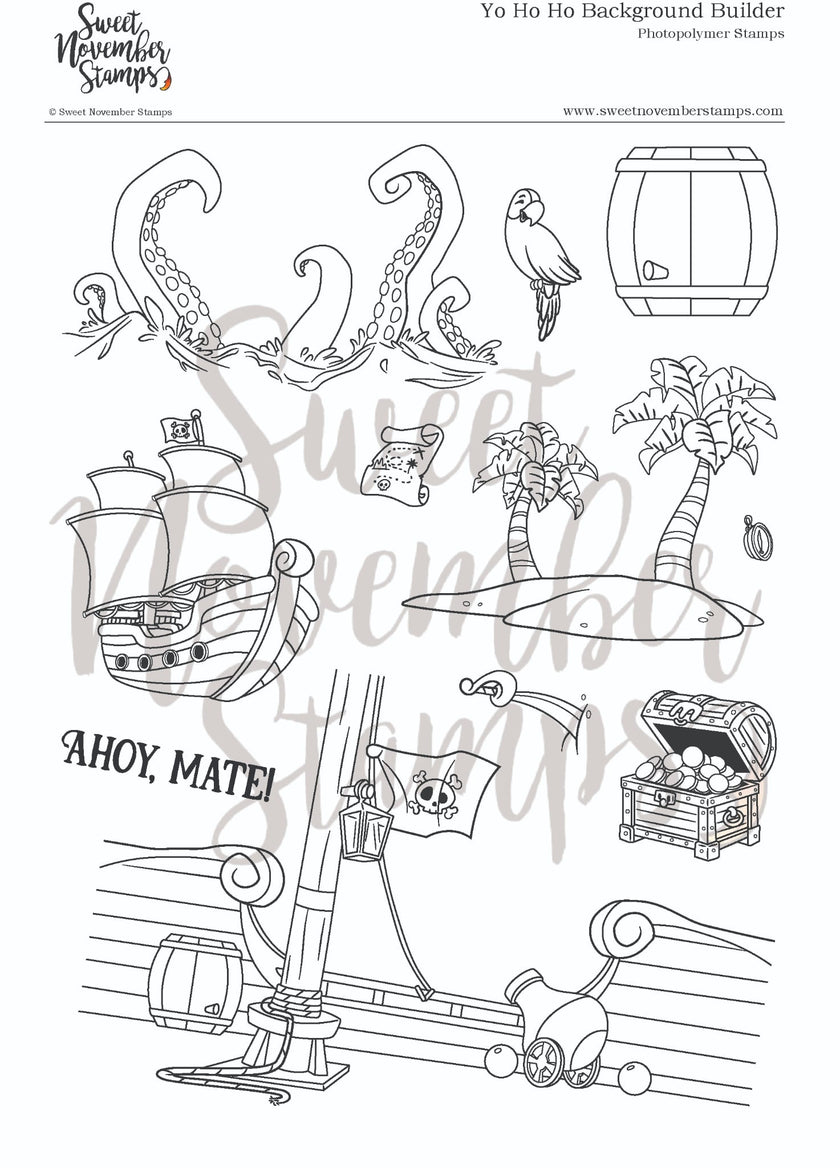 Clear Stamp Set - Background Builder: Yo Ho Ho