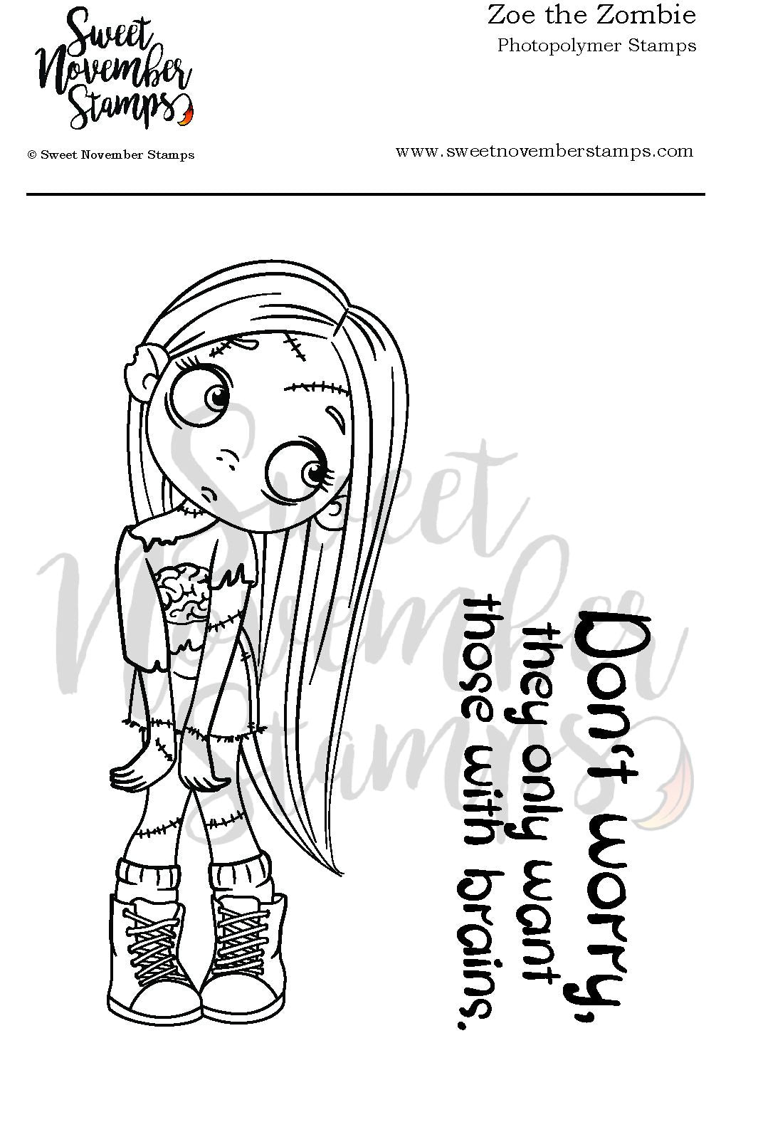 Clear Stamp Set - Zoe the Zombie