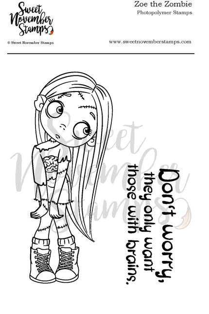 Clear Stamp Set - Zoe the Zombie