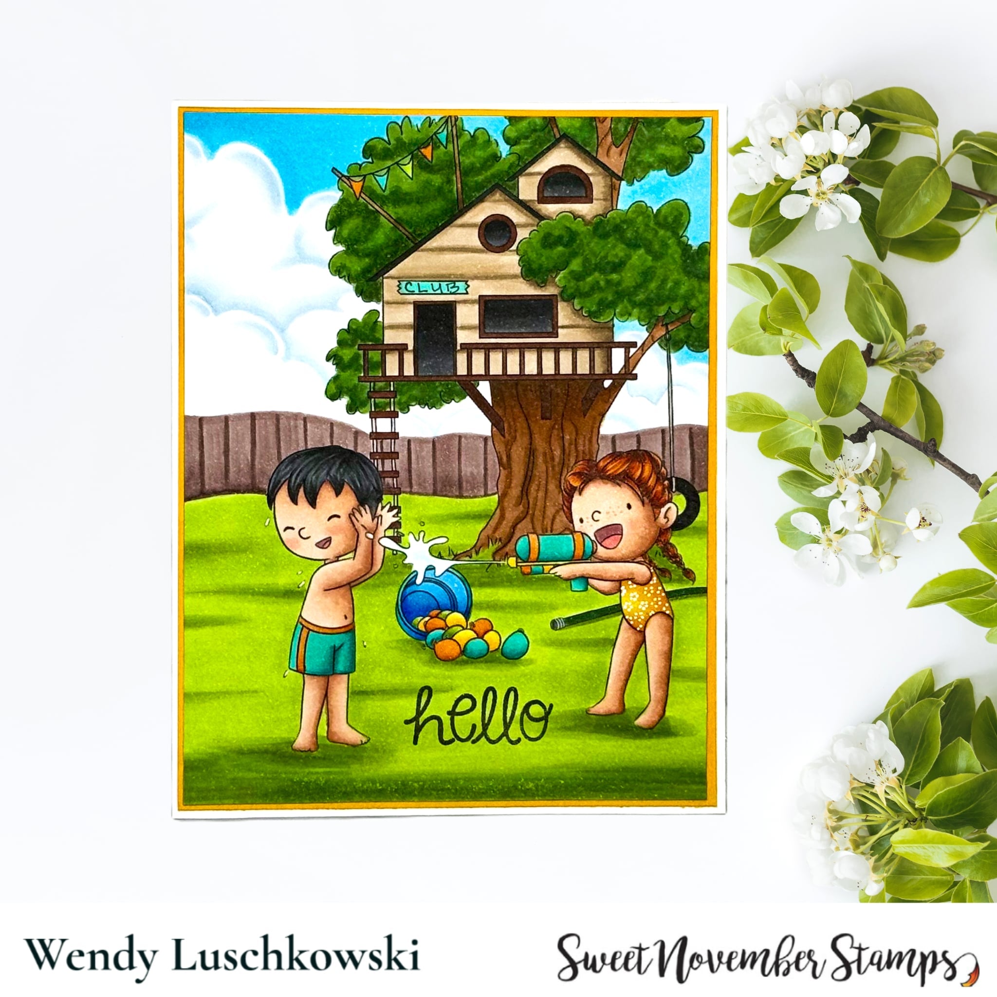 Digital Stamp - Wet and Wild Squirt Guns