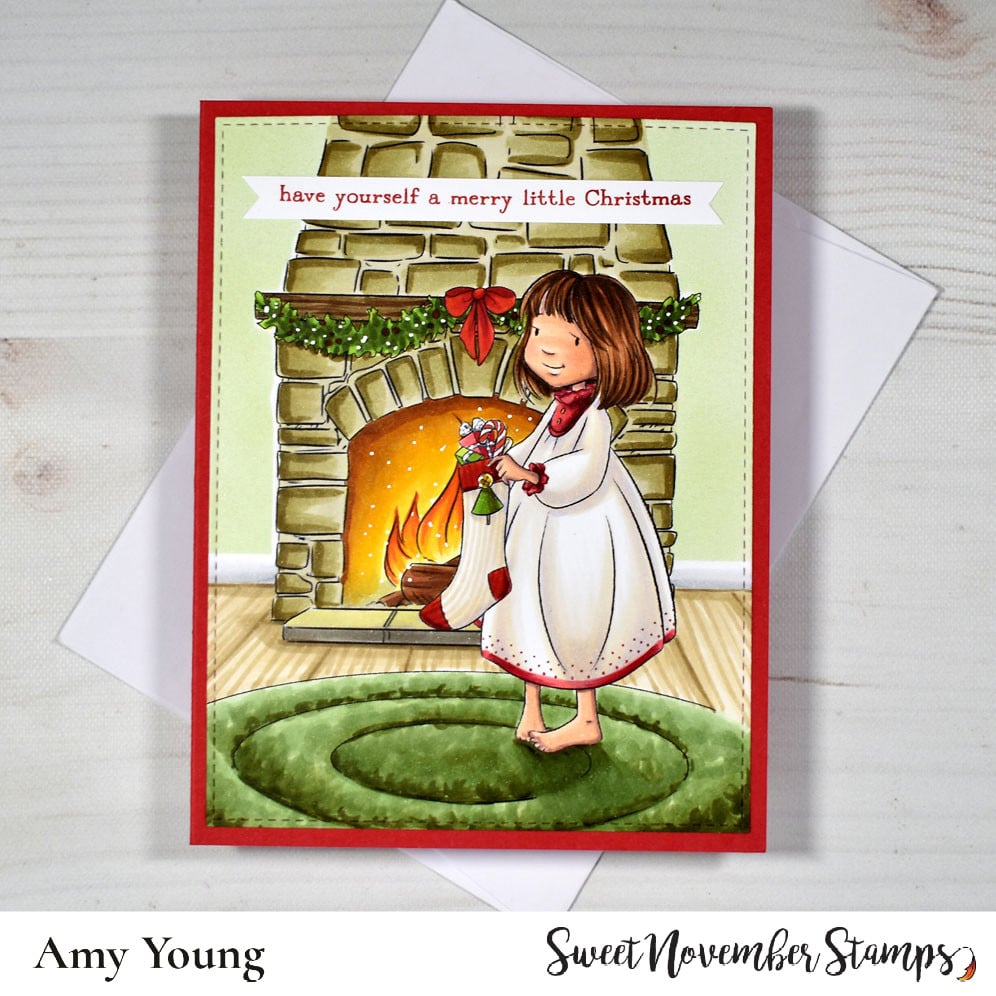 Digital Stamp - The Stockings Were Hung: Allison