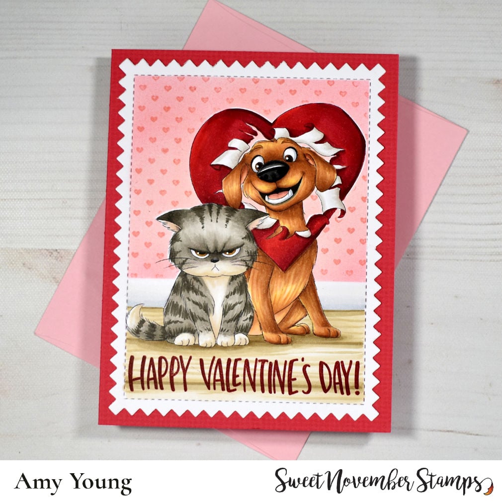 Digital Stamp - Scrappy and Sulky: Heart Attack