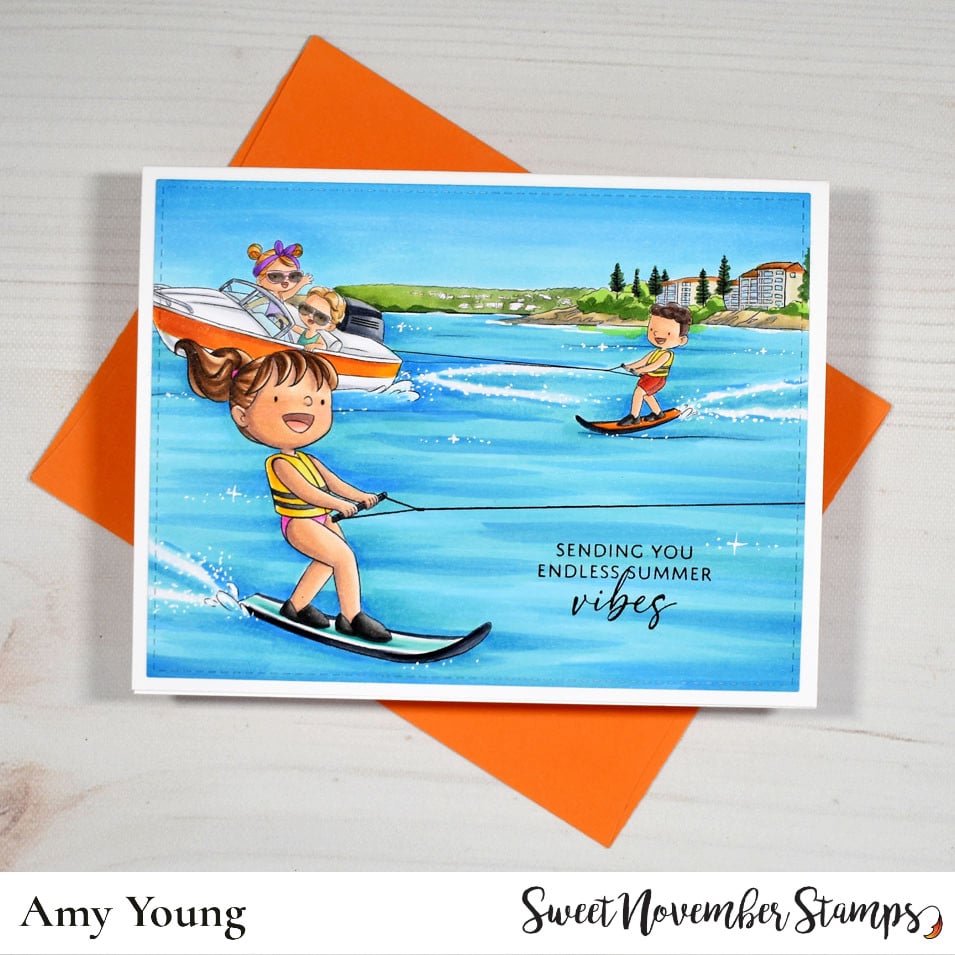 Digital Stamp - Summer On The Go: Motorboat